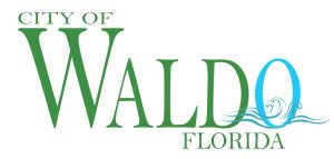 City of Waldo Florida - image with waves on the D and O of Waldo.